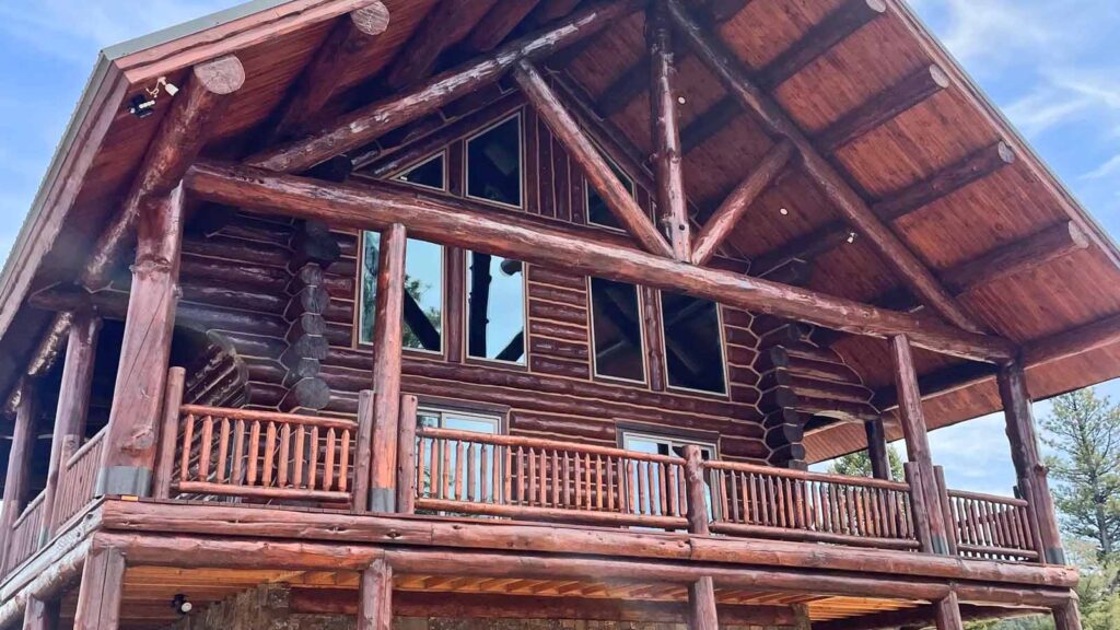 A stunning, red and brown cabin in the NC High Country